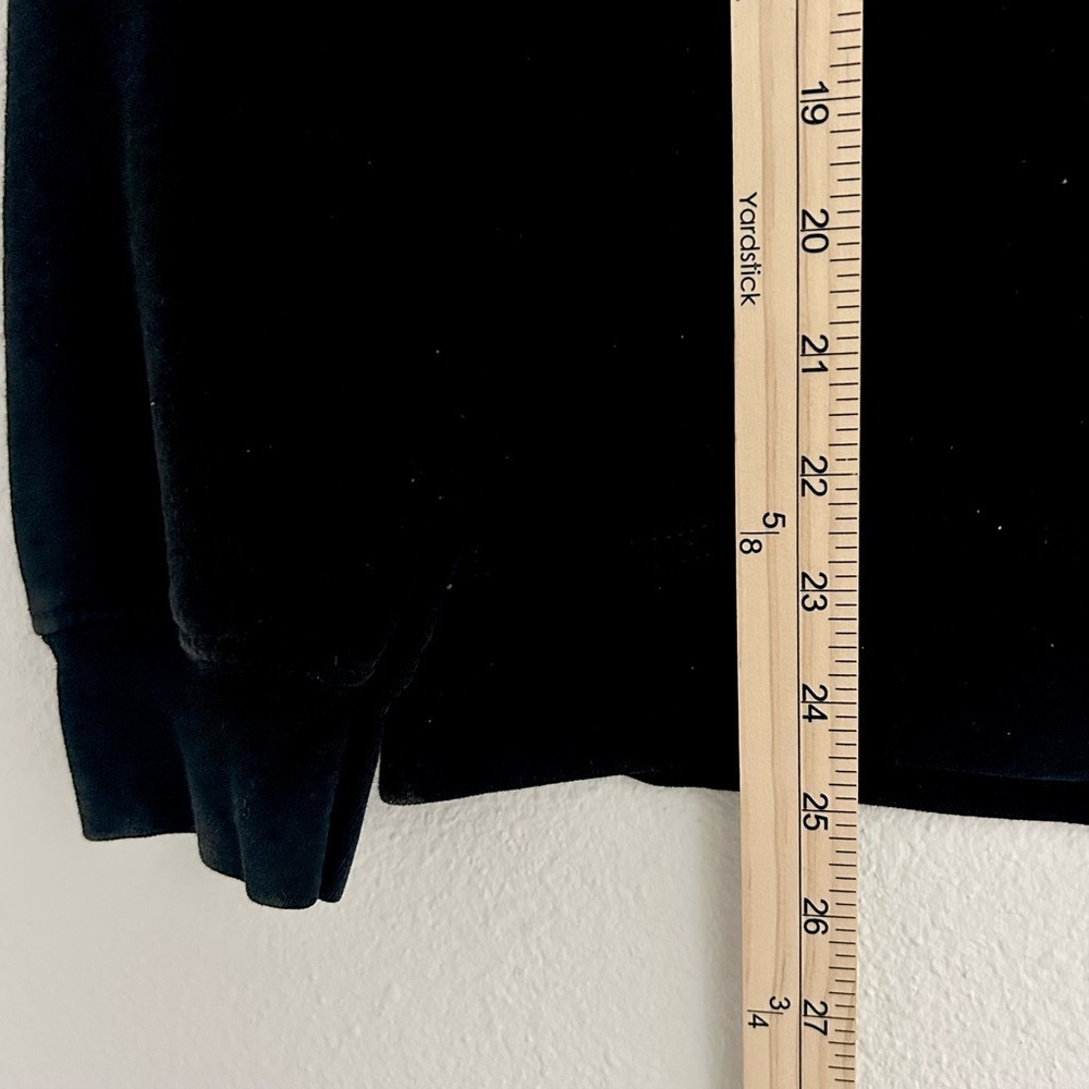 FLEO Leopard Logo Sweatshirt Top Black Cotton Fitness Activewear Size Small - Picture 9 of 9